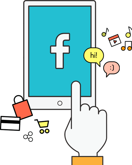 Visual representation of social media advertising